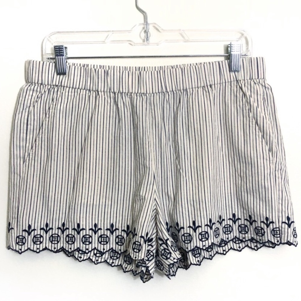 Madewell Jardin embroidered pull-on cotton shorts